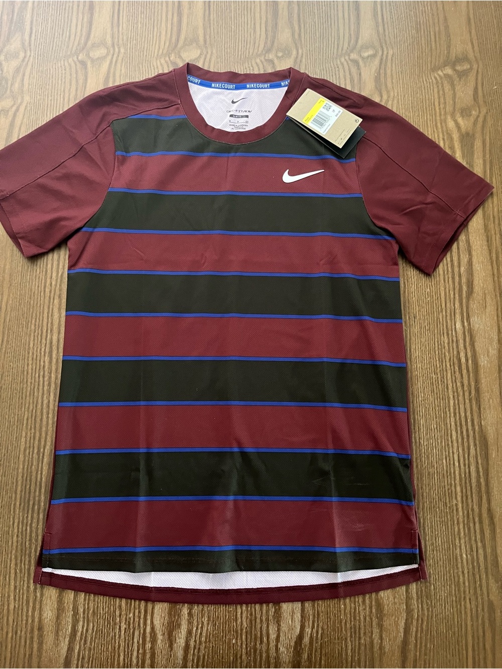 Nike Court Slam Men's Dri-FIT ADV Tennis Shirt Size Small Dark Team Red FZ6934-6